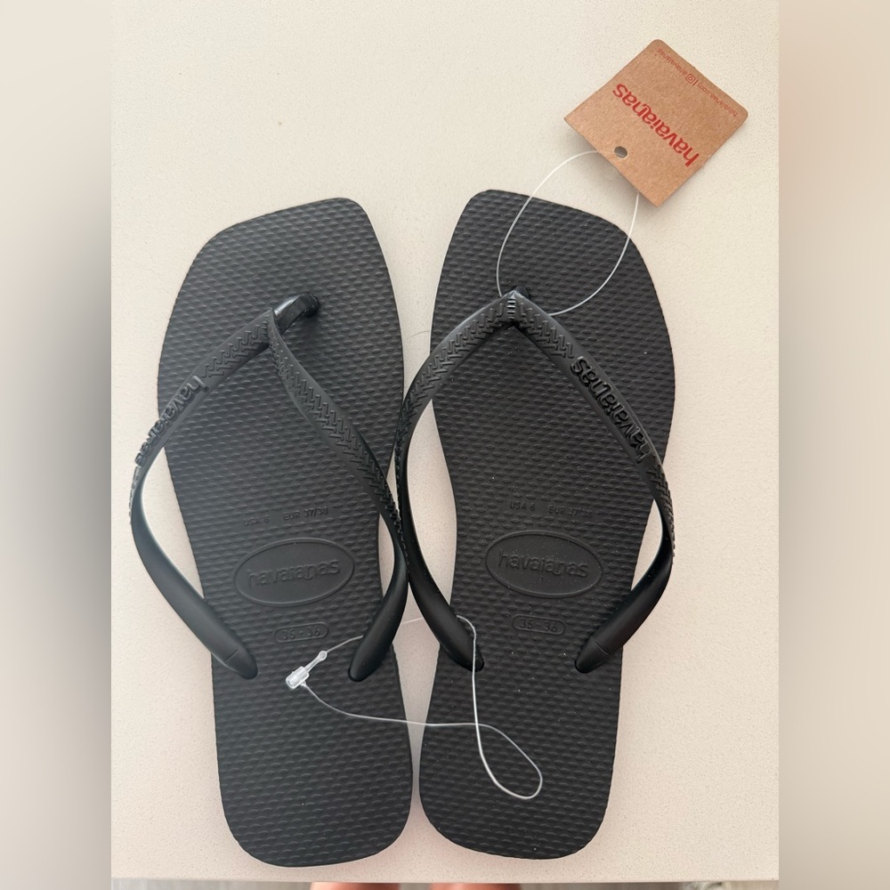 Havaianas Women's Slim Black Flip Flop Sandals